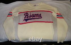 Vintage 1984 Buffalo Bisons Cliff Engle Sweater Adult Medium (44) Great Shape