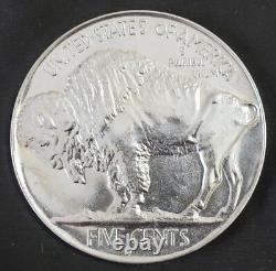 Vintage 5 cents Coin USA Bison & Native American 1918 Oversized Buffalo Nickel