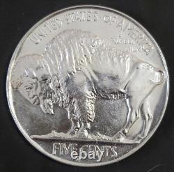 Vintage 5 cents Coin USA Bison & Native American 1918 Oversized Buffalo Nickel