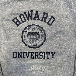 Vintage 70s Howard University Bison gray crewneck sweatshirt mens size M HBCU