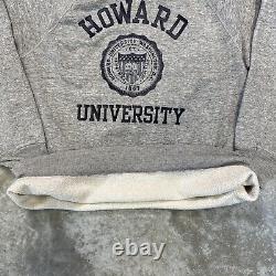 Vintage 70s Howard University Bison gray crewneck sweatshirt mens size M HBCU