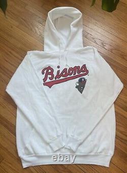 Vintage 80s XL Buffalo Bisons Minor League Baseball MILB Sweatshirt Hoodie USA