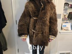 Vintage Authentic Buffalo Bison Fur Coat Mountain Man Display Sz L/ XL