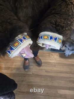 Vintage Authentic Buffalo Bison Fur Coat Mountain Man Display Sz L/ XL