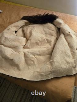 Vintage Authentic Buffalo Bison Fur Coat Mountain Man Display Sz L/ XL