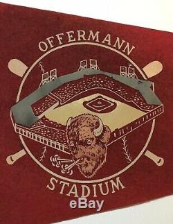 Vintage BUFFALO BISONS Baseball Offermann Stadium Pennant