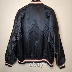 Vintage BUFFALO BISONS Satin Bomber Jacket Men's XXL 80s 90s Spellout USA Rare