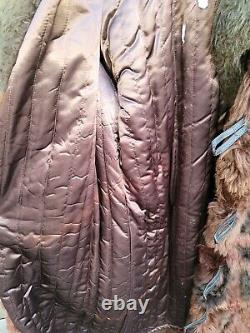 Vintage Bison Buffalo Fur Long Coat Size XL Mens Mountain Man