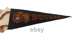Vintage Bucknell Bison Pennant withTAG 1950s Collegiate of Ames Very Clean Wool