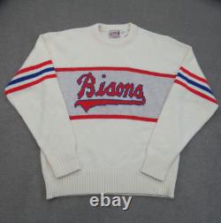 Vintage Buffalo Bisons 1984 Sweater Adult Large MiLB CLIFF ENGLE Knit Pullover