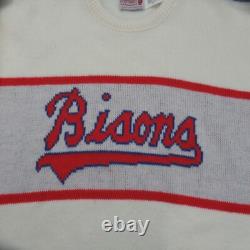 Vintage Buffalo Bisons 1984 Sweater Adult Large MiLB CLIFF ENGLE Knit Pullover