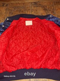 Vintage Buffalo Bisons Jacket Mens Blue 1980s MLB Baseball USA See Measurements