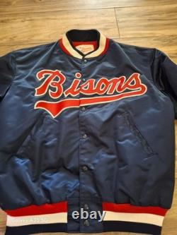 Vintage Buffalo Bisons Minor League Baseball Satin Bomber Jacket Men's XL