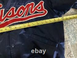 Vintage Buffalo Bisons Satin Baseball Starter Jacket Size Large