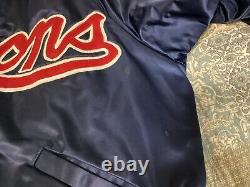 Vintage Buffalo Bisons Satin Baseball Starter Jacket Size Large