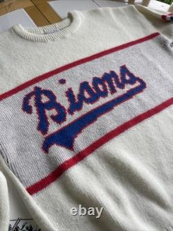 Vintage Buffalo Bisons Sweater S Cliff Engle 1984 Minor League Baseball Cream