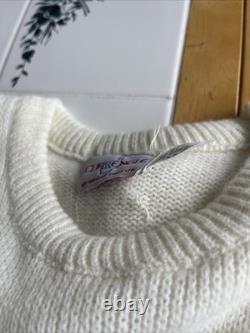 Vintage Buffalo Bisons Sweater S Cliff Engle 1984 Minor League Baseball Cream