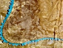 Vintage Buffalo Hide Rug Winter Coat Tanned Bison Blanket USA Made Manufactured