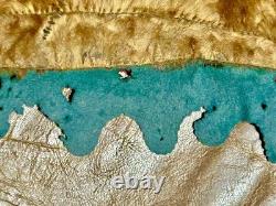 Vintage Buffalo Hide Rug Winter Coat Tanned Bison Blanket USA Made Manufactured
