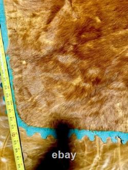 Vintage Buffalo Hide Rug Winter Coat Tanned Bison Blanket USA Made Manufactured