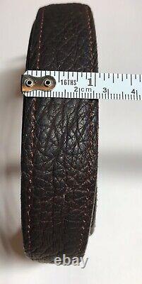 Vintage Chacon 1999 Zia 1 Sterling Buckle/ Chocolate Bison Leather Belt