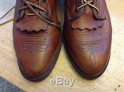 Vintage Chippewa 25009 Packer Boots, Bison Leather, Size 9.5 D