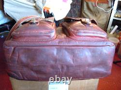 Vintage Coronado Horween Bison Leather Concealed Carry Briefcase Luggage Bag USA