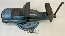 Vintage FPU Bison Bullet Style #326 Bench Vise 4 swivel base Very Good Cond