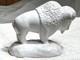 Vintage Frankoma Pottery White Buffalo / Bison Signed Joniece Frank #269 Of 2000