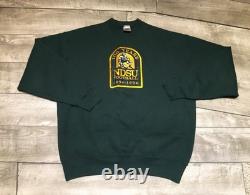 Vintage Fruit of the Loom NDSU Bison College Football Sweatshirt Jumper XLarge