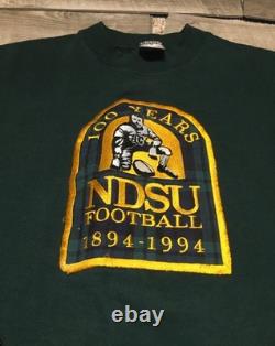 Vintage Fruit of the Loom NDSU Bison College Football Sweatshirt Jumper XLarge