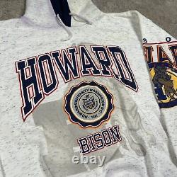 Vintage Howard University Hoodie Bison Spellout Sweatshirt AOP Active Image 90s