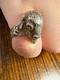 Vintage Mens Southwestern Buffalo Bison Sterling Silver Ring Size 11.5 Signed SB