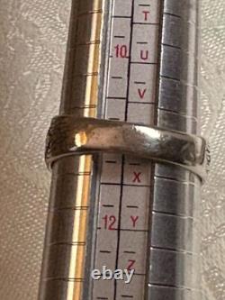 Vintage Mens Southwestern Buffalo Bison Sterling Silver Ring Size 11.5 Signed SB