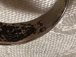 Vintage Mens Southwestern Buffalo Bison Sterling Silver Ring Size 11.5 Signed SB