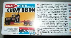 Vintage Monogram 132 Snap-Tite Chevy Bison kit, sealed