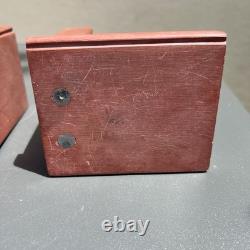 Vintage Native American Hand Carved Pipestone Buffalo Bison Bookends Book Motif