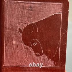 Vintage Native American Hand Carved Pipestone Buffalo Bison Bookends Book Motif