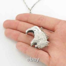 Vintage Native American Sterling Silver Bison Necklace