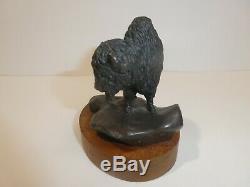 Vintage Norman Boyles Bronze Buffalo American Bison Sculpture 24/50 1977