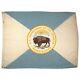 Vintage USA Department of the Interior Flag Buffalo Bison Sewn Cloth American