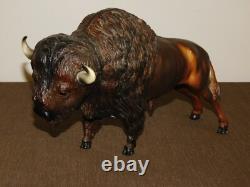 Vintage Western Bison Indians 12 Long Breyer Molding Co Plastic Buffalo