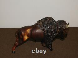 Vintage Western Bison Indians 12 Long Breyer Molding Co Plastic Buffalo