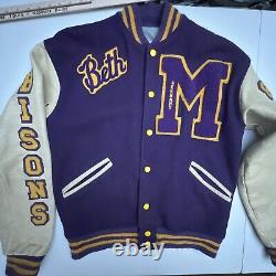 Vintage felco letterman jacket Women's 36 Mannheim Germany bisons RARE