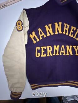 Vintage felco letterman jacket Women's 36 Mannheim Germany bisons RARE