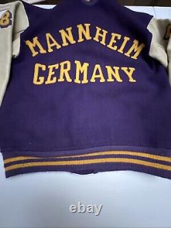 Vintage felco letterman jacket Women's 36 Mannheim Germany bisons RARE