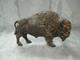Vtg Buffalo Bison Still Penny Coin Cast Iron Bank Screw 8x5 Original Patina
