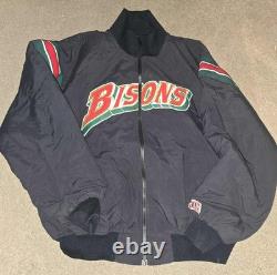 Vtg Buffalo Bisons Jersey Express Quilt Lined Jacket XL
