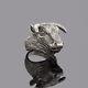 Vtg Ladies Bison Buffalo Sterling Silver 925 Ring Well Made Highly Detailed Sz7