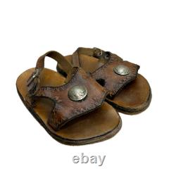 Vtg Native American Indian Artisan Leather 1936 US Buffalo Nickel Bison Handmade